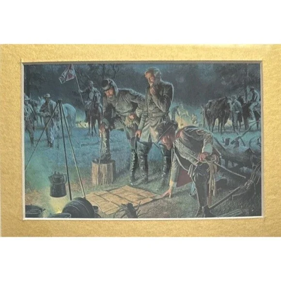 Mort Kunstler Civil War Print The Last Council at Chancellorsville Jackson Lee